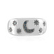 SI1 Blue Diamond Silver Ring