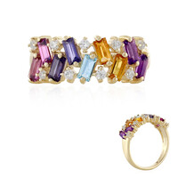 9K Zambian Amethyst Gold Ring (Adela Gold)