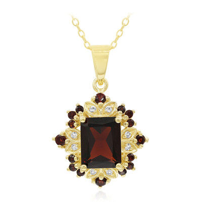Garnet Silver Necklace