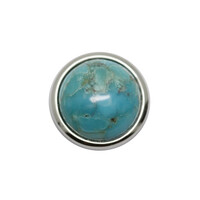 Kingman Blue Mojave Turquoise Silver Pendant