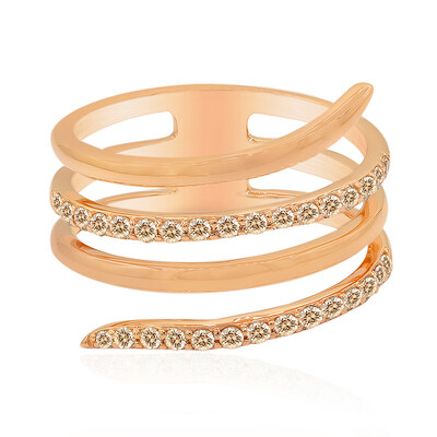 9K SI Rose de France Diamond Gold Ring (Annette)