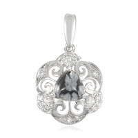 Snowflake Obsidian Silver Pendant