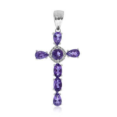 Zambian Amethyst Silver Pendant