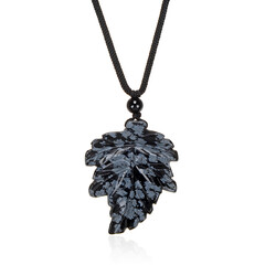 Snowflake Obsidian other Necklace