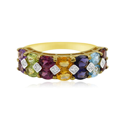 Rhodolite Silver Ring
