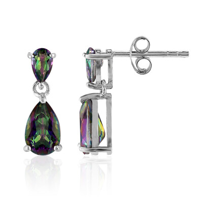 Mystic Quartz Silver Earrings