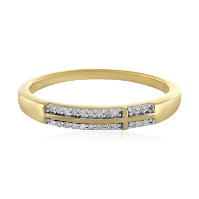 I2 (I) Diamond Silver Ring