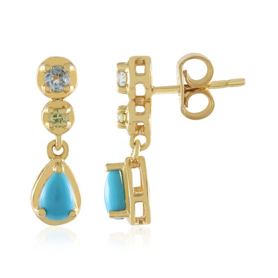 Sleeping Beauty Turquoise Silver Earrings