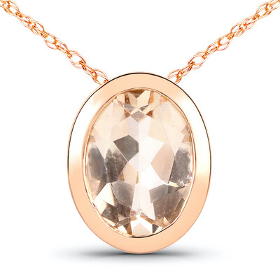 14K Morganite Gold Necklace