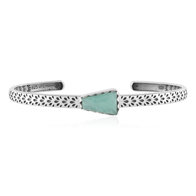Amazonite Silver Bangle (Desert Chic)