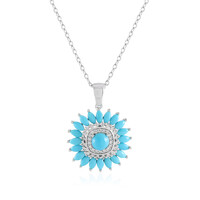 Sleeping Beauty Turquoise Silver Necklace