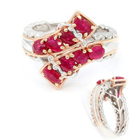 Burmese Ruby Silver Ring (Gems en Vogue)