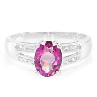 Grape Topaz Silver Ring