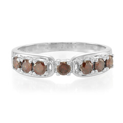 Fancy Diamond Silver Ring