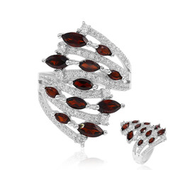 Garnet Silver Ring