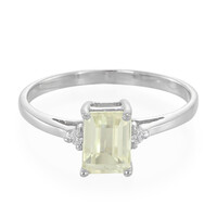 Canary Kunzite Silver Ring