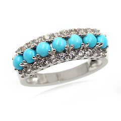 Sleeping Beauty Turquoise Silver Ring