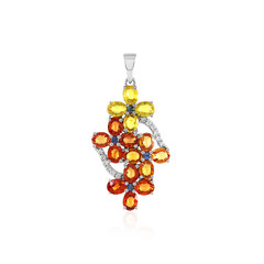 Sapphire Silver Pendant