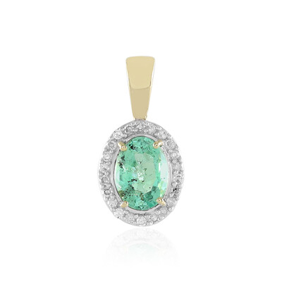 9K Colombian Emerald Gold Pendant