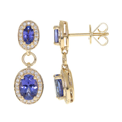 18K AAA Tanzanite Gold Earrings (CIRARI)