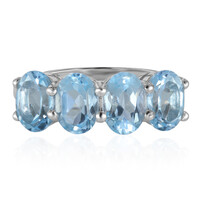Sky Blue Topaz Silver Ring