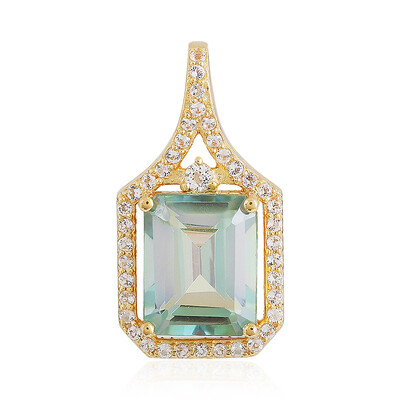 Mountain Lake Quartz Silver Pendant
