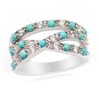 Campitos Turquoise Silver Ring (Anne Bever)