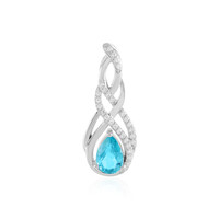 Paraiba Color Topaz Silver Pendant