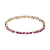 10K AAA Mozambique Ruby Gold Bracelet