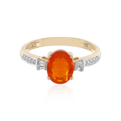 9K Cherry Opal Gold Ring