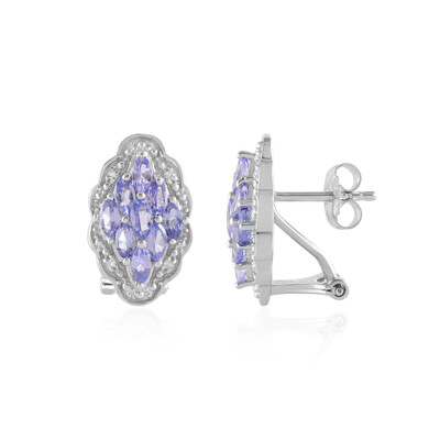 Tanzanite Silver Earrings