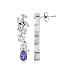 Tanzanite Silver Earrings (Adela Silber)