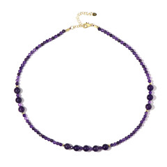 Zambian Amethyst Silver Necklace (Riya)