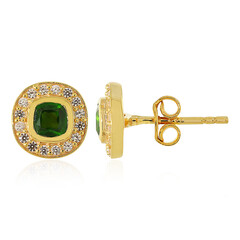 Russian Diopside Silver Earrings