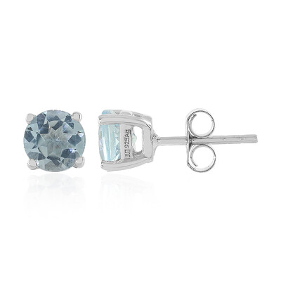 Sky Blue Topaz Silver Earrings