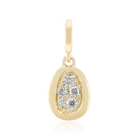 9K SI1 (G) Diamond Gold Pendant