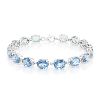 Mystic Blue Topaz Silver Bracelet