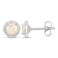 Welo Opal Silver Earrings