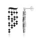 Black Spinel Silver Earrings
