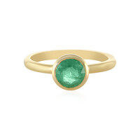 Russian Emerald Silver Ring