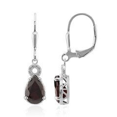 Garnet Silver Earrings