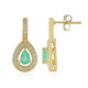 Russian Emerald Silver Earrings