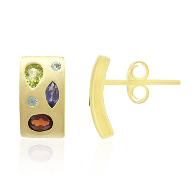 Mozambique Garnet Silver Earrings (MONOSONO COLLECTION)