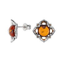Baltic Amber Silver Earrings