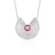 Madagascar Pink Sapphire Silver Necklace (de Melo)