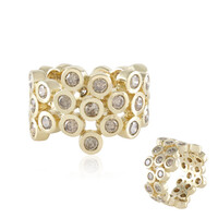 9K I2 Champagne Diamond Gold Ring (de Melo)