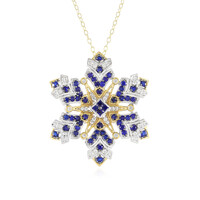 Cobalt Spinel Silver Necklace (Gems en Vogue)