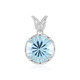 Sky Blue Topaz Silver Pendant