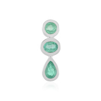 Russian Emerald Silver Pendant