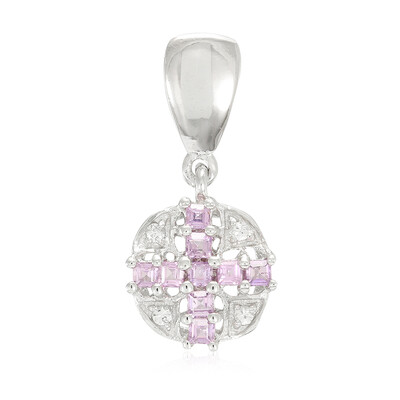 Unheated Ceylon Purple Sapphire Silver Pendant